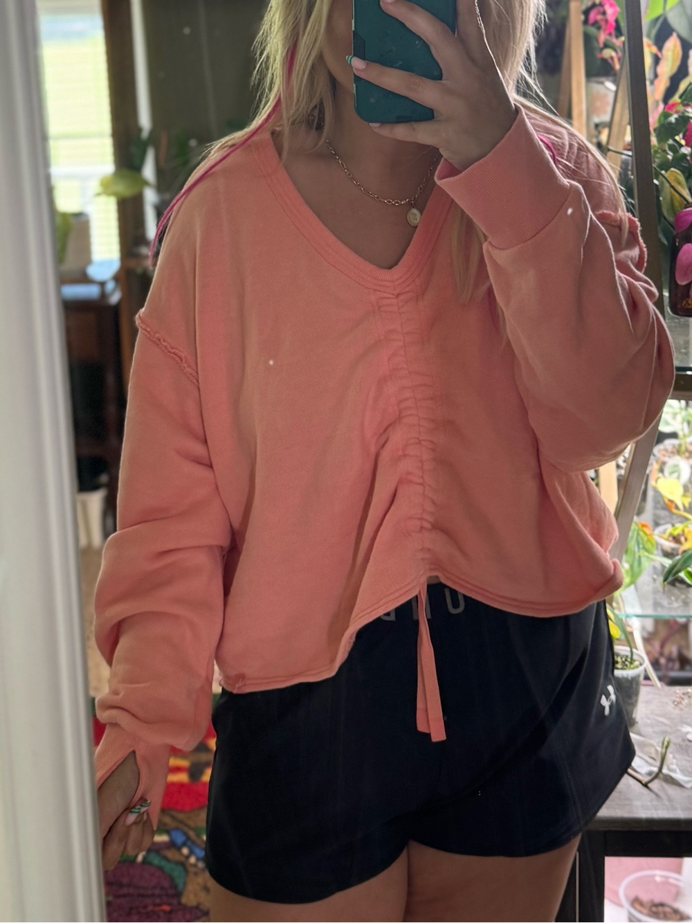 JoyLab Coral Cropped Pullover